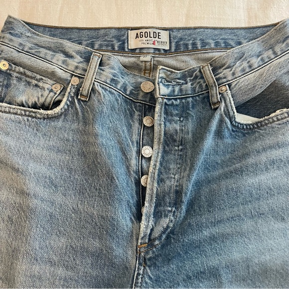 Agolde Cropped Rigid High Rise Riley Jeans - Picture 3 of 7